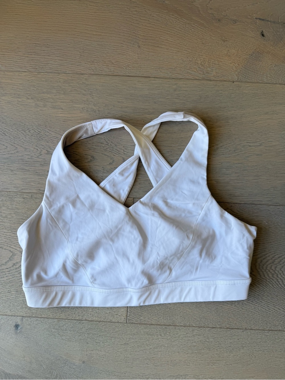 lululemon athletica White Cross-Back Sports Bra